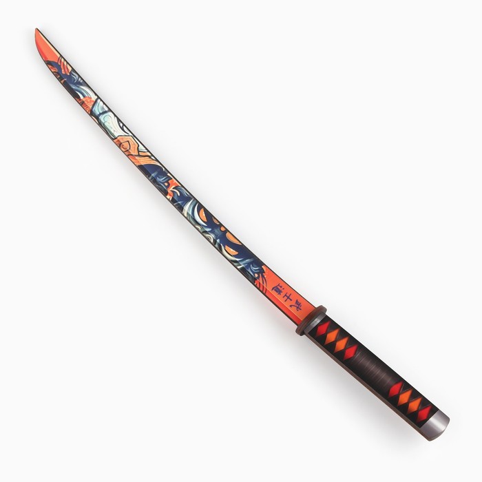 Сувенирное деревянное оружие «Самурай оранжевый», 65см - фото 1928587090