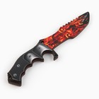 Сувенир деревянный нож охотничий «Череп огонь», 25 см - фото 4505899