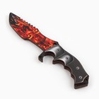 Сувенир деревянный нож охотничий «Череп огонь», 25 см - фото 4505900