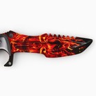 Сувенир деревянный нож охотничий «Череп огонь», 25 см - фото 4505902