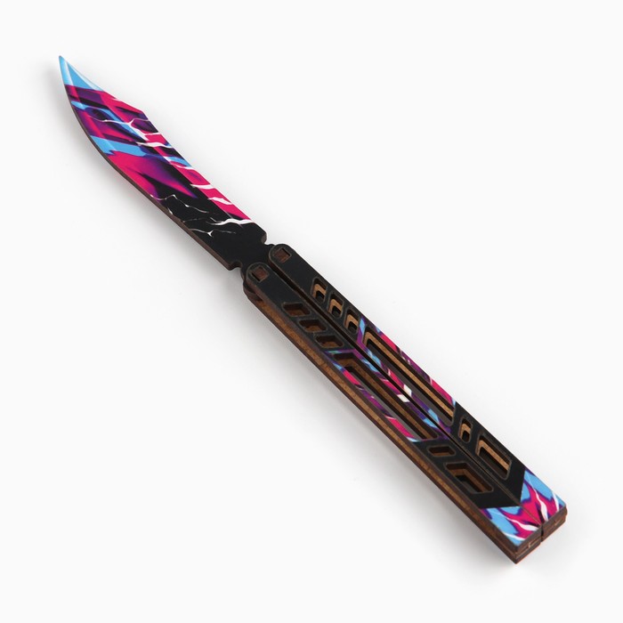 Сувенирное оружие нож-бабочка «Молнии», 20 см - фото 1906684999