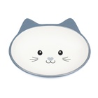 Миска керамическая «Кошачья мордочка» 200 мл - 14×12×3.5 см, серая/белая - Фото 3