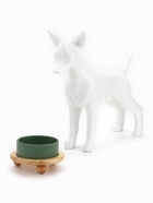 Миска, 300 мл, 13×5 см, на подставке, керамика, серо-зелёная 9942220