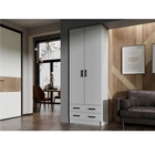 Шкаф прямой двухстворчатый «Дуэт», 2 ящика, 800×480×2200 мм, цвет белый - Фото 4