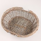 Корзина плетённая, 33 х 26 х 11 см, серый, ива - фото 26913369
