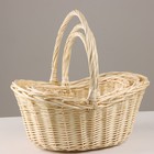 Набор корзин, 42х33х20х15/41 см, 36х27х18х13/36 см, 30х21х16х12/31 см, ива - фото 25306459