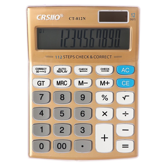 Калькулятор настольный 12-разрядный CT-812N, , МИКС