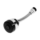 Аэратор ZEIN, регулировка потока, на гибком шланге, 170 мм, 2 режима, пластик, хром/черный - Фото 6