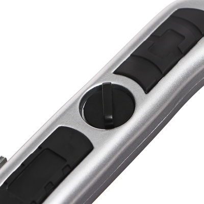 Нож универсальный трапециевидный 19 мм, фиксатор, корпус металл, Zinc-alloy, TOP