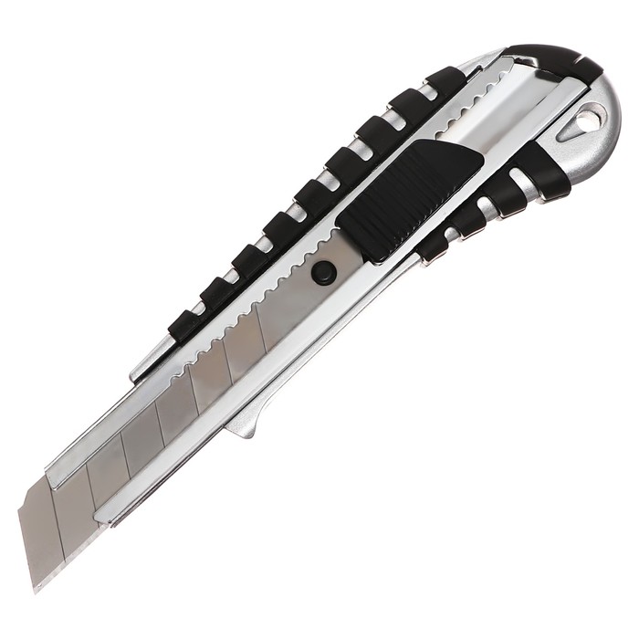 Нож канцелярский 18мм металлический, Zinc-alloy, металл направляющие, TOP