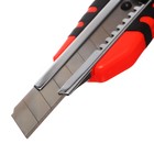 Нож канцелярский 18 мм, пластиковый, автофиксатор, резиновые вставки, TOP - Фото 6