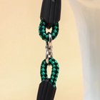 Ринговка для собак, 150×0.6 см, с вертлюгом, чёрная, зелёная - Фото 6