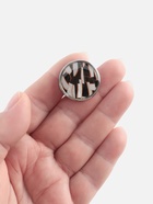 Пуговица металлическая на ножке «Витраж», декоративная, d=25 мм, цвет белый, серебряный - Фото 2