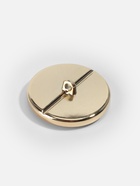 Пуговица металлическая на ножке «Камень», декоративная, d=25 мм, цвет белый, золотой - Фото 4