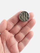 Пуговица металлическая на ножке «Орнамент», декоративная, d=25 мм, цвет белый, серебряный - Фото 2