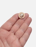 Пуговица металлическая на ножке «Сатурн», декоративная, d=18 мм, цвет бежевый, золотой - Фото 2