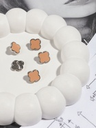 Пуговицы на ножке «Клевер», d=13 мм, набор 5 шт., цвет серебряный, коричневый - Фото 3