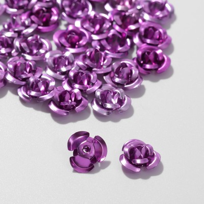 Бусина «Розочка», набор 30 шт., 8 мм, цвет светло-фиолетовый