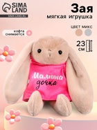Мягкая игрушка Зая «Мамина дочка», цвет МИКС - Фото 1