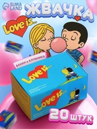 Жевательная резинка Love is, Банан клубника, 4.2 г, 20 шт. - Фото 1