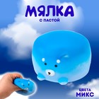 Мялка "Собачка" с пастой, цвета МИКС