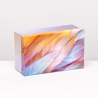 Коробка прямоугольная "Перья", 27 × 17 × 11 см - фото 9638894