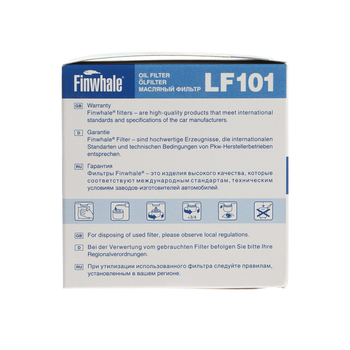 Фильтр масляный Finwhalе LF101, ВАЗ 2101 аналог: 451103029, 21011012005, OC140, W9142