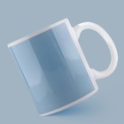 Кружка керамическая «Ксения. Цветы», 320 мл, цвет голубой - фото 23894078