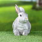 Садовая фигура "Зайчонок" серый, 15х10х16см - фото 9639243