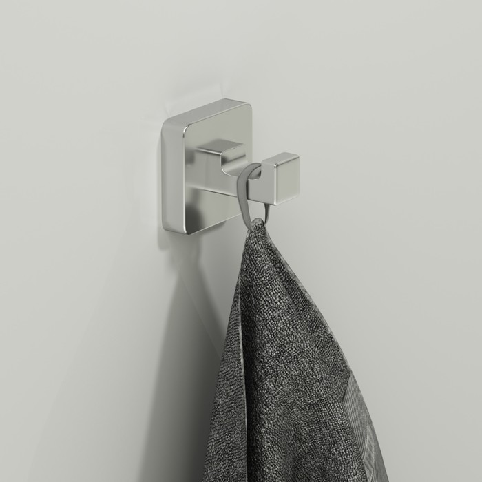 Крючок настенный для ванной Rhin K-8723, серебристый - Фото 1