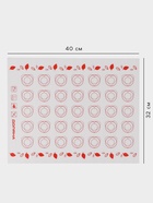 Коврик для выпечки армированный Доляна «Макарун», силикон, 40×32 см, белый - Фото 2
