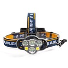 УЦЕНКА Фонарь налобный аккумуляторный «Мастер К», 4 LED, 2 COB, 2 аккумуляторных батареи, USB 10430338