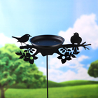 Кормушка для птиц "Блюдце" черное,  d-220мм, 30,2х24,6см - фото 23948653