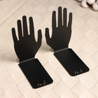Держатель-подставка для книг "Руки" набор 2шт, 12,7х8,9х15,4см, черный - Фото 4