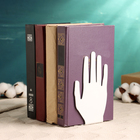 Держатель-подставка для книг "Руки" набор 2шт, 12,7х8,9х15,4см, белый - фото 20573709