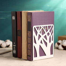 Держатель-подставка для книг "Деревья" набор 2шт, 9,2х12х15,4см, белый