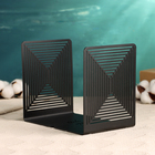 Держатель-подставка для книг "Лабиринт" набор 2шт, 9,2х12х15,4см, черный - фото 23948722