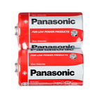 Батарейка солевая Panasonic Zinc Carbon, D, R20-2S, 1.5В, спайка, 2 шт. 10428758 - фото 12246327