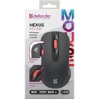 Мышь Defender Nexus MS-195, беспроводная, оптическая, 1600 dpi, 2×AAA, USB, черная - фото 9808100