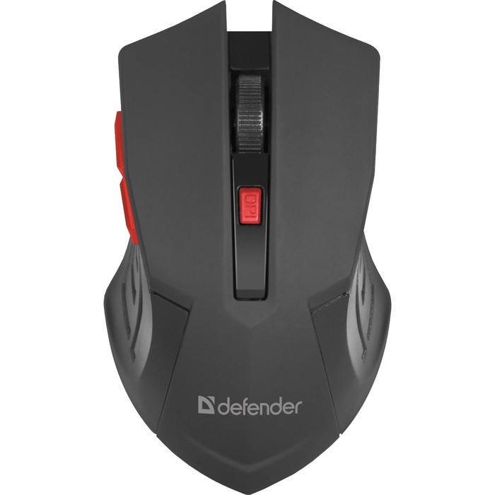 Мышь Defender Accura MM-275,беспроводная,оптическая, 1600 dpi, 1×AAA, 6 кнопок, USB,красная - фото 51548205