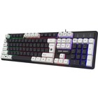 Клавиатура Defender Dark Knight GK-077,игровая,проводная,подсветка,104 клавиши,USB,черy-бел - фото 9639530