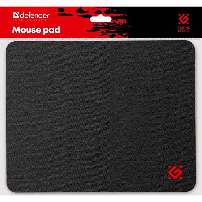 Коврик для компьютерной мыши DEFENDER Black One, игровой, 200*250*2 мм, черный