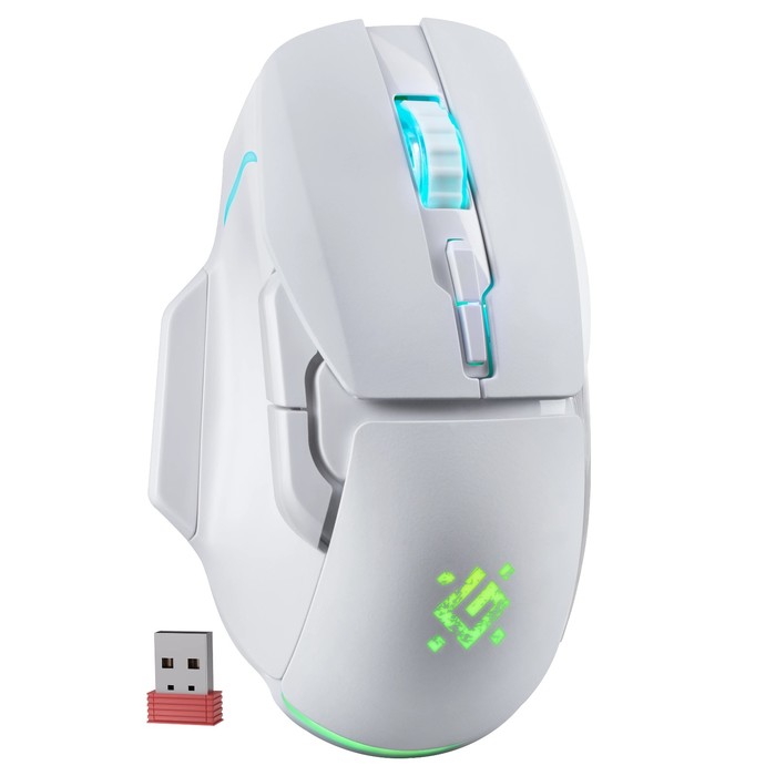 Мышь Defender Stix GM-009, беспроводная, оптическая, 3200 dpi, 500 мАч,7 кнопок USB,белая - фото 51548279