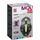 Мышь Defender Host MB-982, проводная, оптическая, игровая, подсветка, 1000 dpi, USB, черная - фото 10061916