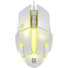Мышь Defender Host MB-982, проводная, оптическая, игровая, подсветка, 1000 dpi, USB, белая - фото 10061918