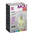 Мышь Defender Host MB-982, проводная, оптическая, игровая, подсветка, 1000 dpi, USB, белая - фото 10061921
