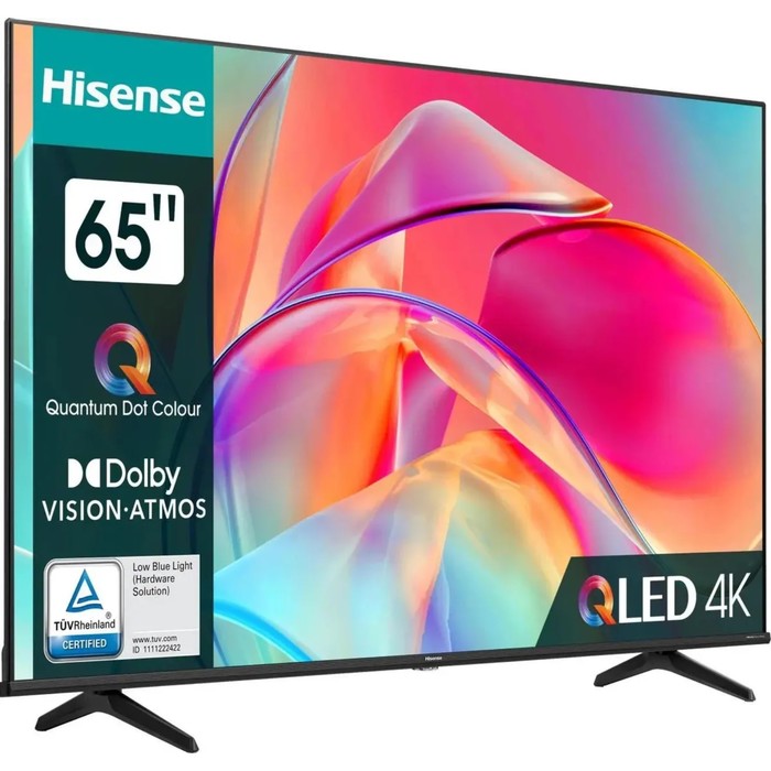 Телевизор HISENSE 65E7KQ, 65", 3840x2160,DVB-T2/C/S2,HDMI 4,USB 1,Q-LED,Smart TV,черный