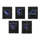 Тетрадь 48 листов в клетку "Фиолетовые звери", обложка мелованный картон, выборочный УФ-лак, конгрев, блок 65 г/м2, МИКС - фото 321476364
