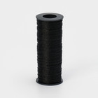 Нить крученая, 2-х прядная ПП Доляна, d= 1,3 мм, 50 м, цвет черный - фото 9639998