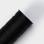 Нить крученая Доляна, 2-х прядная, ПП, d= 1,3 мм, 50 м, цвет черный - Фото 3